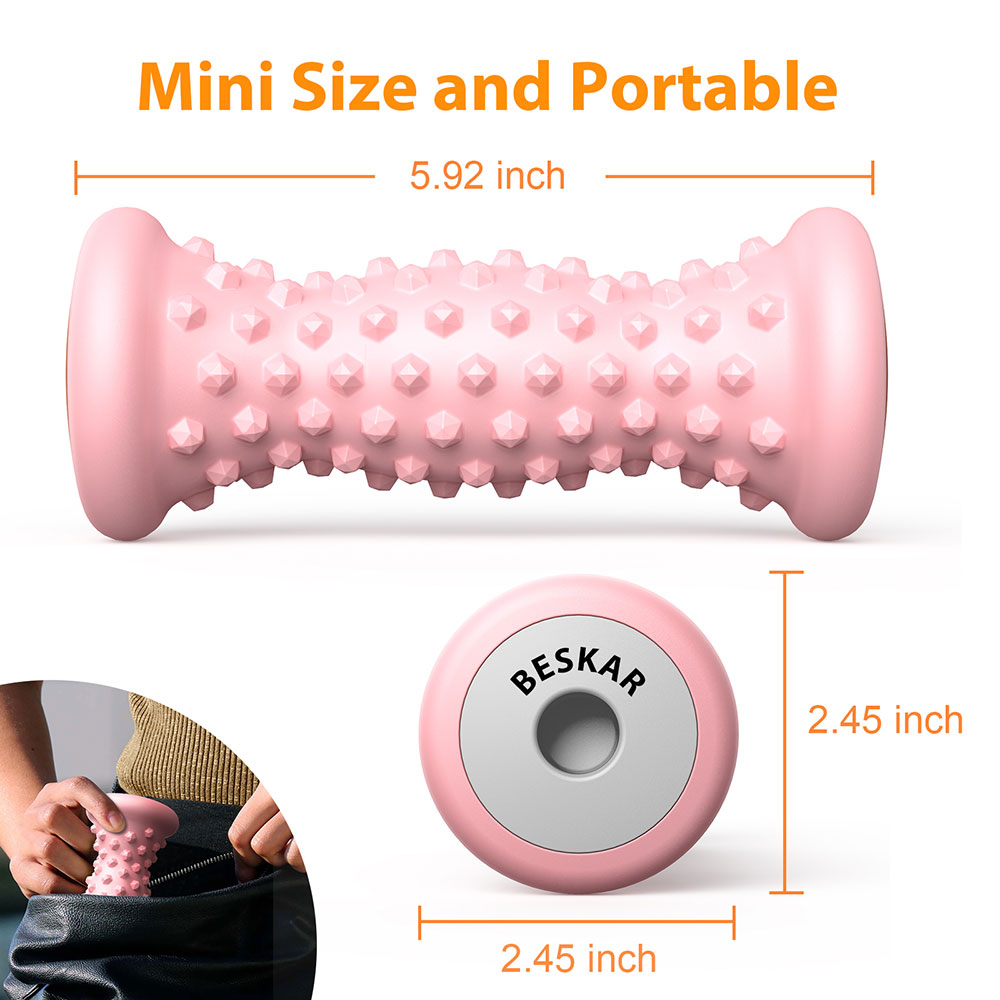 BESKAR Foot Massager Roller for Plantar Fasciitis Relief, Portable, Deep Tissue Muscle Massage 4 BESKAR Foot Massager Roller for Plantar Fasciitis Relief, Portable, Deep Tissue Muscle Massage