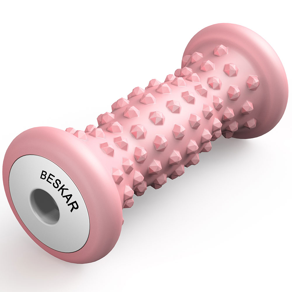 BESKAR Foot Massager Roller for Plantar Fasciitis Relief, Portable, Deep Tissue Muscle Massage Pink BESKAR Foot Massager Roller for Plantar Fasciitis Relief, Portable, Deep Tissue Muscle Massage