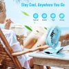 BESKAR Portable Clip on Fan Rechargeable, 4 Speeds Small Battery Operated Fan