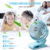 BESKAR USB Clip on Fan, Portable Small Fan with Cord Powered，3 Speeds Strong Airflow