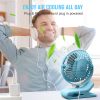 BESKAR USB Clip on Fan, Portable Small Fan with Cord Powered，3 Speeds Strong Airflow