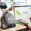 BESKAR USB Small Desk Fan, Portable Fans with 3 Speeds Strong Airflow